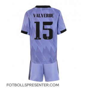 Real Madrid Federico Valverde #15 Bortatröja Barn 2022-23 Kortärmad (+ korta byxor)